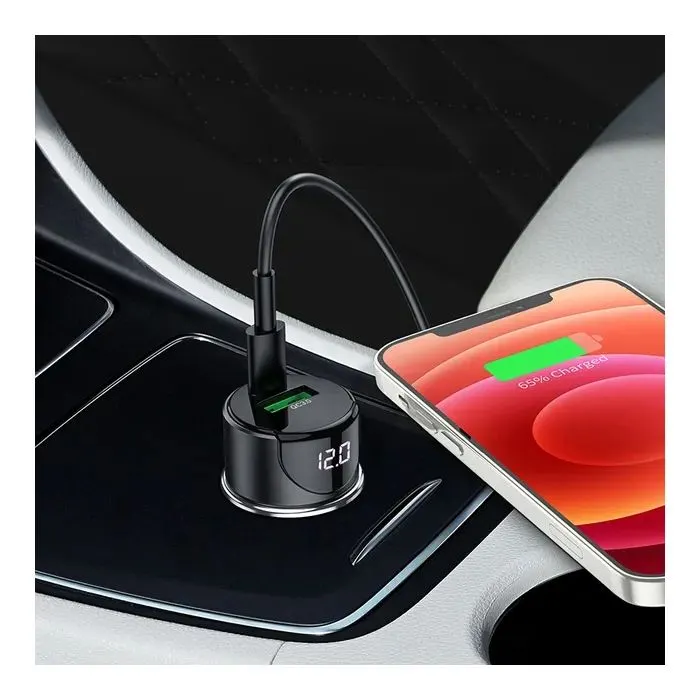 Зарядное устройство HOCO 1xUSB-C PD20W + 1xUSB QC3.0 car adapter Z42 gray (6931474742551) изображение 5