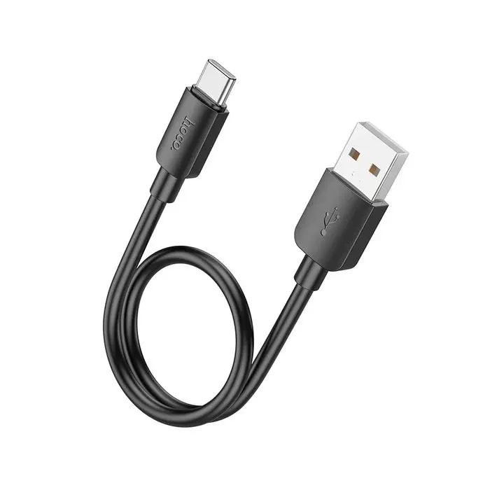 Дата кабель USB 2.0 AM to USB-C 0.25m 27W X96 Hyper black HOCO (6942007609401)