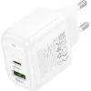 Зарядное устройство HOCO CS55A 1xUSB-C PD30W + 1xUSB QC3.0 white (6942007631549) изображение 2