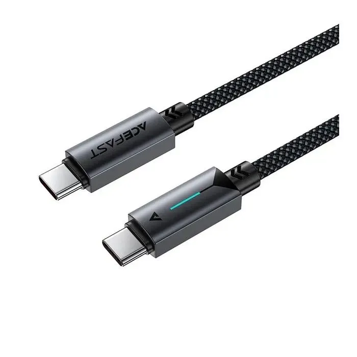Дата кабель USB-C to USB-C 1.2m 60W nylon black Acefast (6974316284475) изображение 2