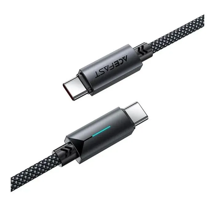 Дата кабель USB-C to USB-C 1.2m 60W nylon black Acefast (6974316284475) изображение 3