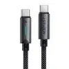 Дата кабель USB-C to USB-C 1.2m 60W nylon black Acefast (6974316284475)