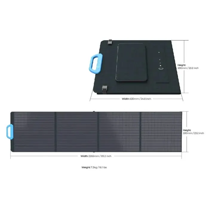 Портативна сонячна панель BLUETTI PV200, 200W (PV200) зображення 6