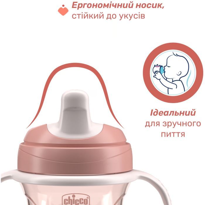 Поїльник-непроливайка Chicco Training Cup 200 мл. від 6 місяців (блакитна) (06921.25) зображення 3