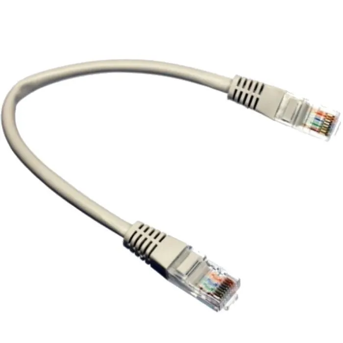 Патч-корд 0.25м UTP cat.5e, CU, grey Kingda (PAUT3025-CU-GY)