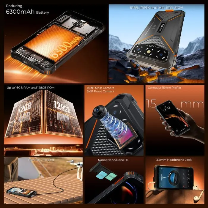 Мобильный телефон OUKITEL G3 4/64GB Orange (6941749814746) изображение 3