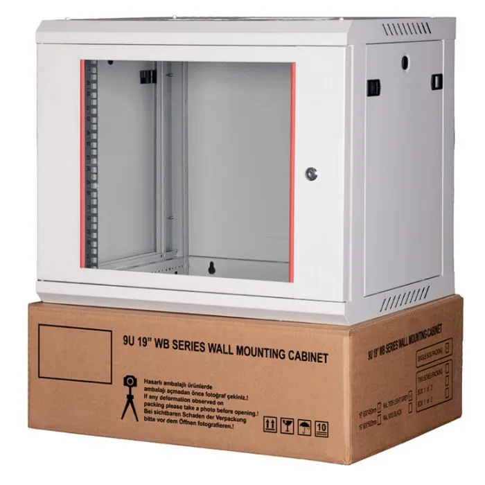 Шафа настінна 9U 19" 600x600 ProlineB Lande (LN-WB-09U6060-LG-F) зображення 5