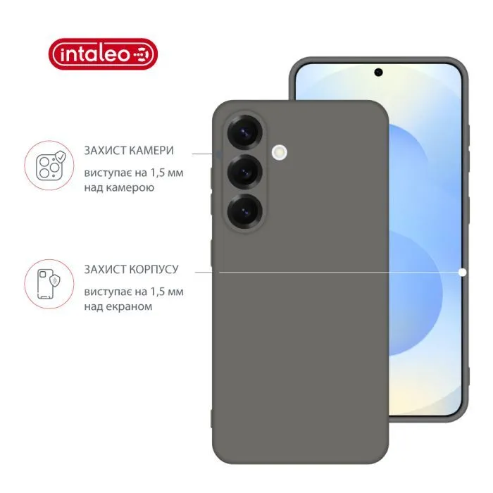 Чохол до мобільного телефона Intaleo Silicone Samsung Galaxy S25 Plus Dark Grey (1283126616860) зображення 3