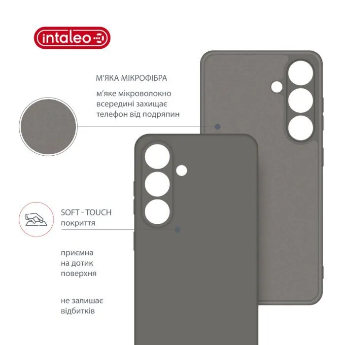 Чохол до мобільного телефона Intaleo Silicone Samsung Galaxy S25 Plus Dark Grey (1283126616860) зображення 5