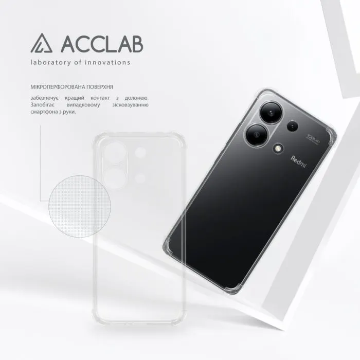 Чохол до мобільного телефона ACCLAB ShockProof Xiaomi Redmi Note 13 4G Transparent (1283126592300) зображення 5