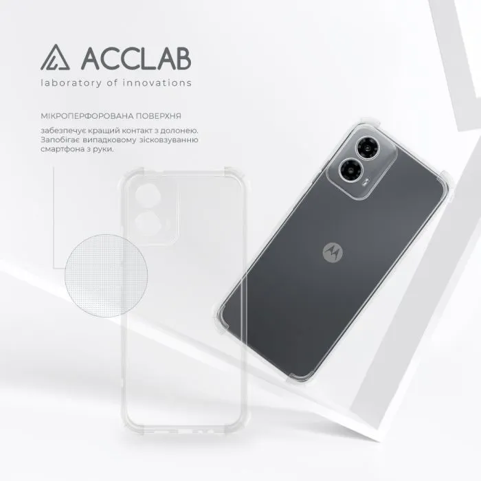 Чохол до мобільного телефона ACCLAB TPU ShockProof Motorola Moto G34 Transparent (1283126610936) зображення 5