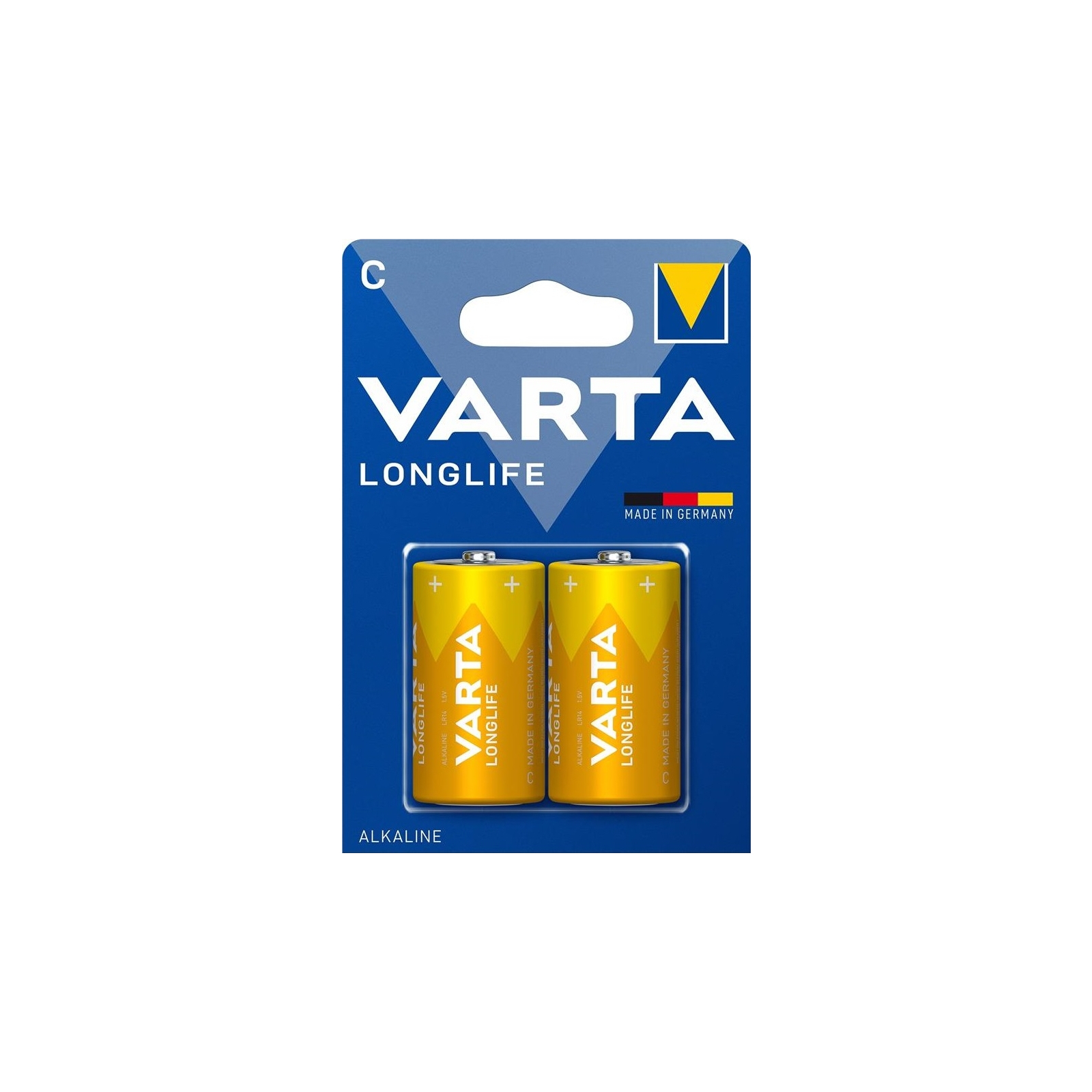 Батарейка Varta C (LR14) Longlife щелочная * 2 (4114101412)
