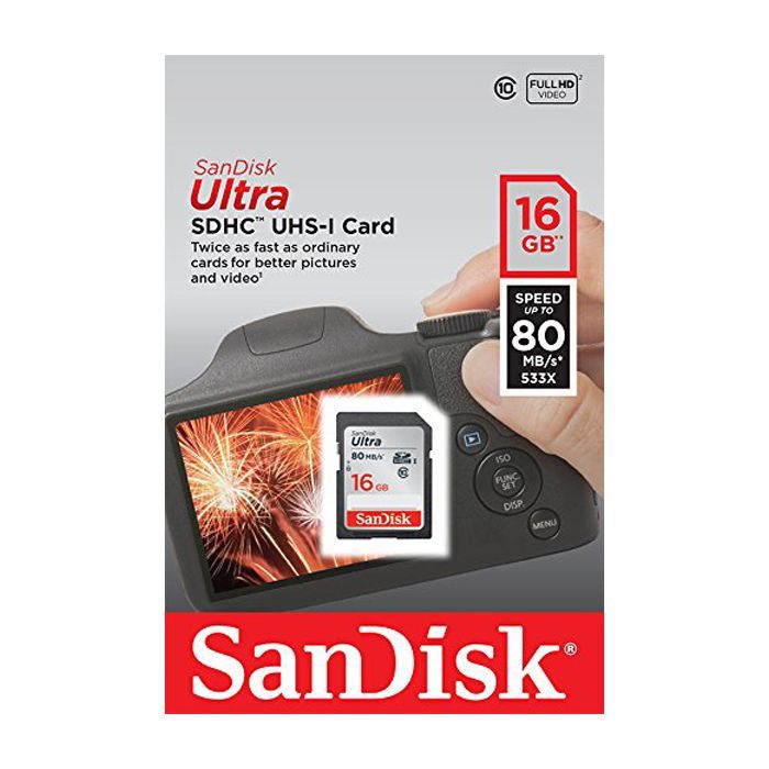 Карта памяти SanDisk 16GB SDHC Ultra Class 10 UHS (SDSDUNC-016G-GN6IN) изображение 4 Карта памяти SanDisk 16GB SDHC Ultra Class 10 UHS (SDSDUNC-016G-GN6IN) изображение 4