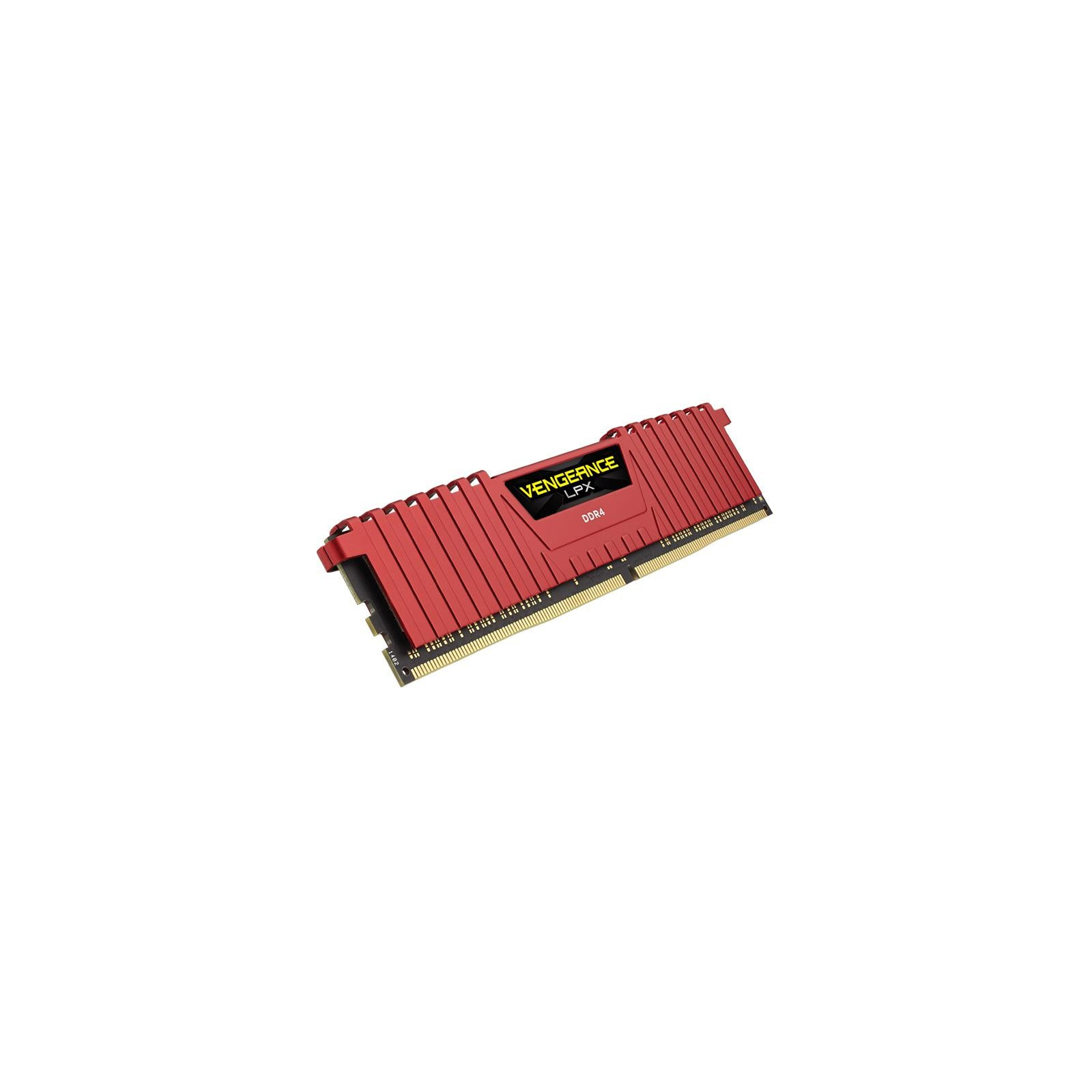 Модуль пам'яті для комп'ютера DDR4 8GB (2x4GB) 3000 MHz Vengeance LPX Red Corsair (CMK8GX4M2B3000C15R) зображення 4