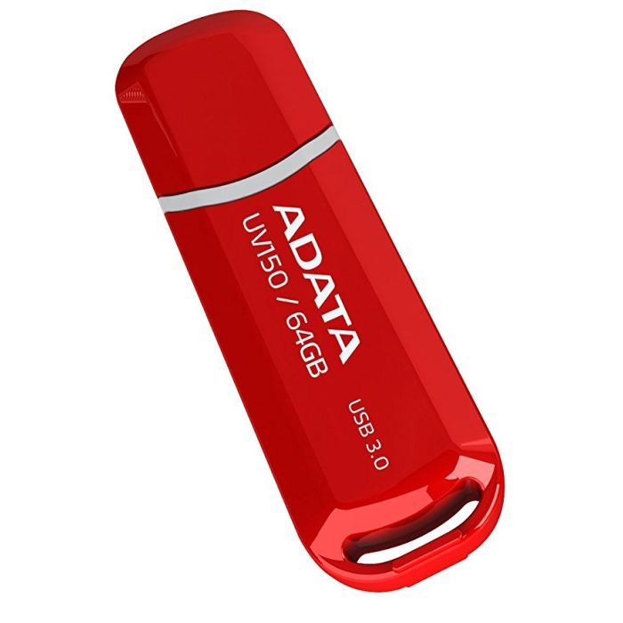 USB флеш накопитель ADATA 64GB UV150 Red USB 3.0 (AUV150-64G-RRD) изображение 2