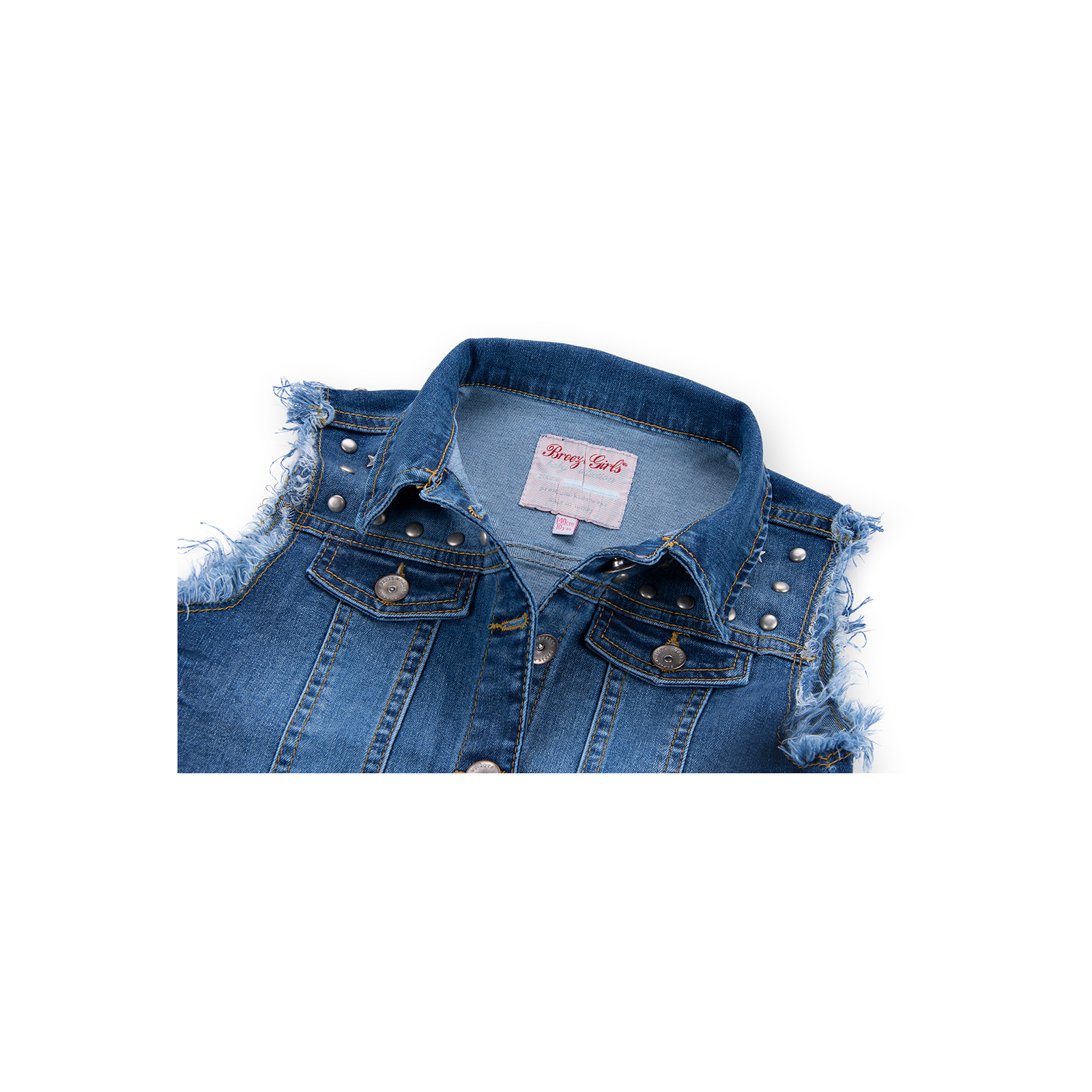 Жилет Breeze с заклепками джинсовый (OZ-16901-146G-blue) изображение 2