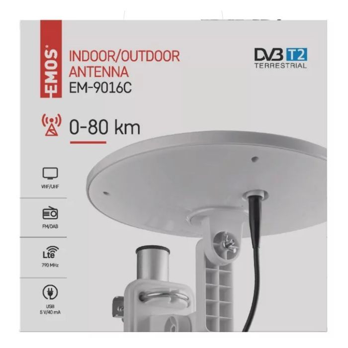 Антенна EMOS EM-9016C, external, 0–80 km, 360°, 20 дБі (J0664) изображение 6