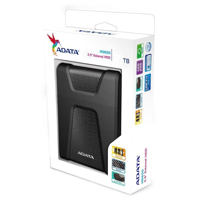 Зовнішній жорсткий диск 2.5" 1TB ADATA (AHD650-1TU31-CBK) зображення 5