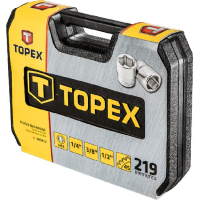 Набор инструментов Topex 219 шт., 1/2 ", 3/8", 1/4 ", CrV (38D852) изображение 6