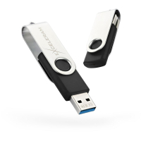 USB флеш накопитель eXceleram 128GB P1 Series Silver/Black USB 3.1 Gen 1 (EXP1U3SIB128)