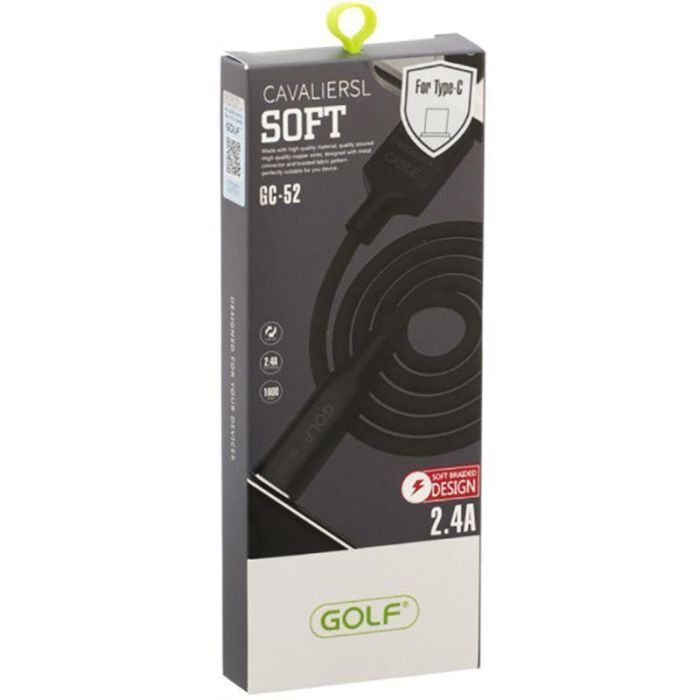 Дата кабель USB 2.0 AM to Type-C 1.0m GC-52T Black Golf (F_56836) изображение 2