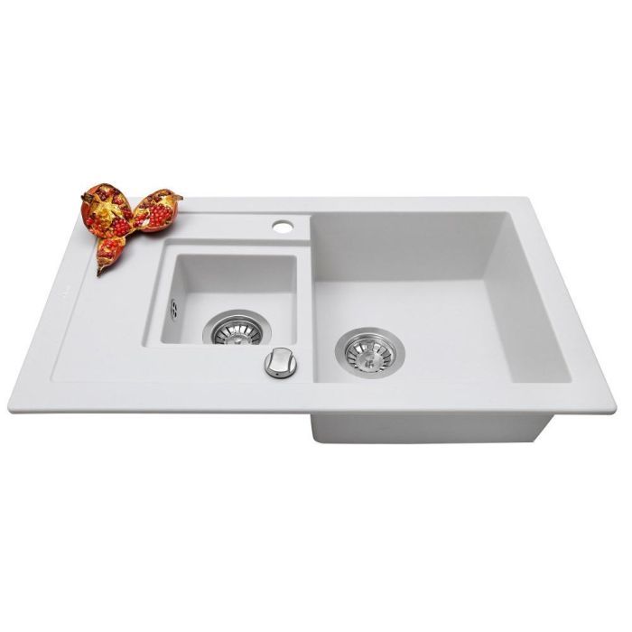 Мийка кухонна Perfelli PIERRA PGP 536-78 WHITE зображення 3