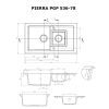 Мийка кухонна Perfelli PIERRA PGP 536-78 WHITE зображення 6