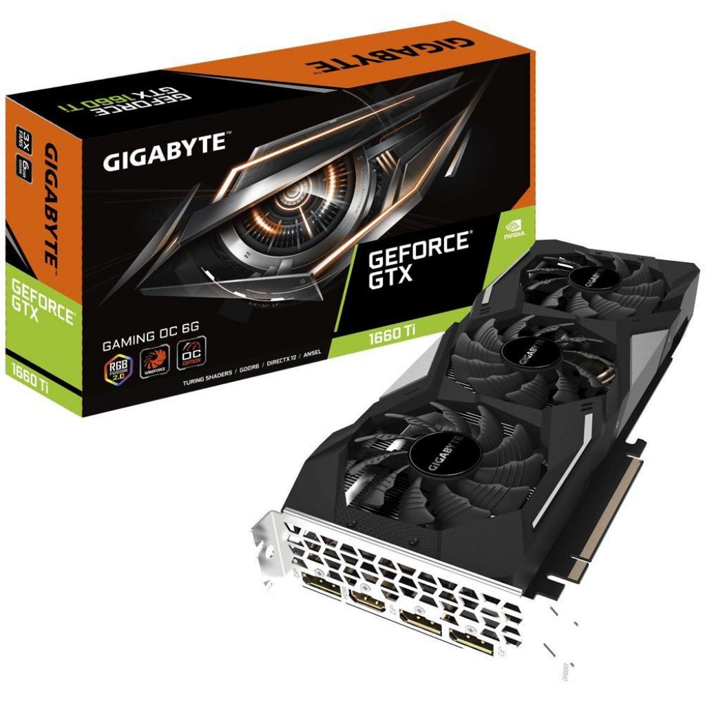 Відеокарта GIGABYTE GeForce GTX1660 Ti 6144Mb GAMING OC (GV-N166TGAMING OC-6GD)