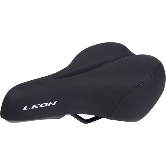 Седло Velotrade с отверстием 258*184 черный K.San YBT-7198 c logo LEON (SAD-342)