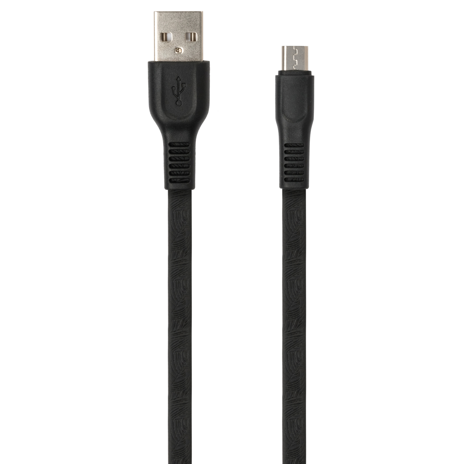 Дата кабель USB 2.0 AM to Micro 5P 1.0m flat art TPE back Vinga (VCPDCMFTPE1BK) зображення 2