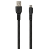 Дата кабель USB 2.0 AM to Micro 5P 1.0m flat art TPE back Vinga (VCPDCMFTPE1BK) зображення 2