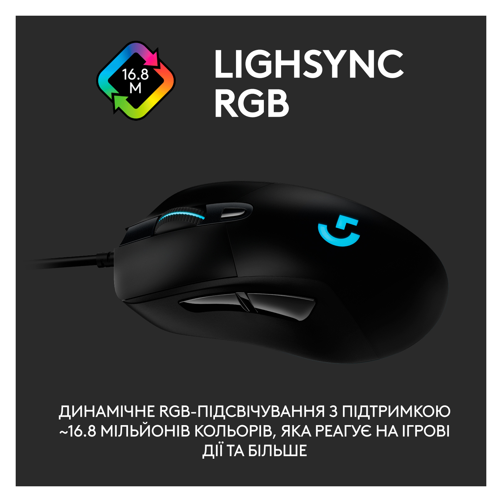 Мышка Logitech G403 Hero Black (910-005632) изображение 2