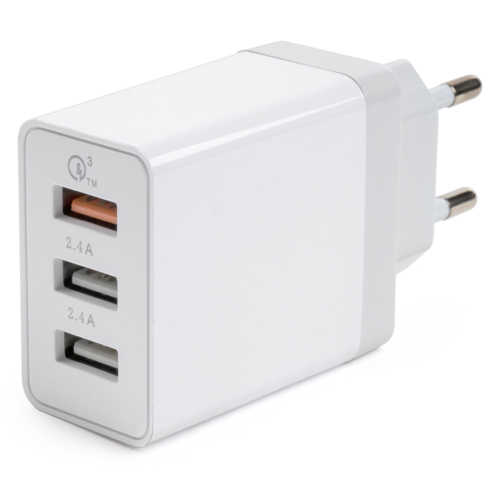 Зарядное устройство Vinga 3 Port USB Charger QС3.0 + 2x2.4A 30W max (VCPWCHQC3) изображение 2