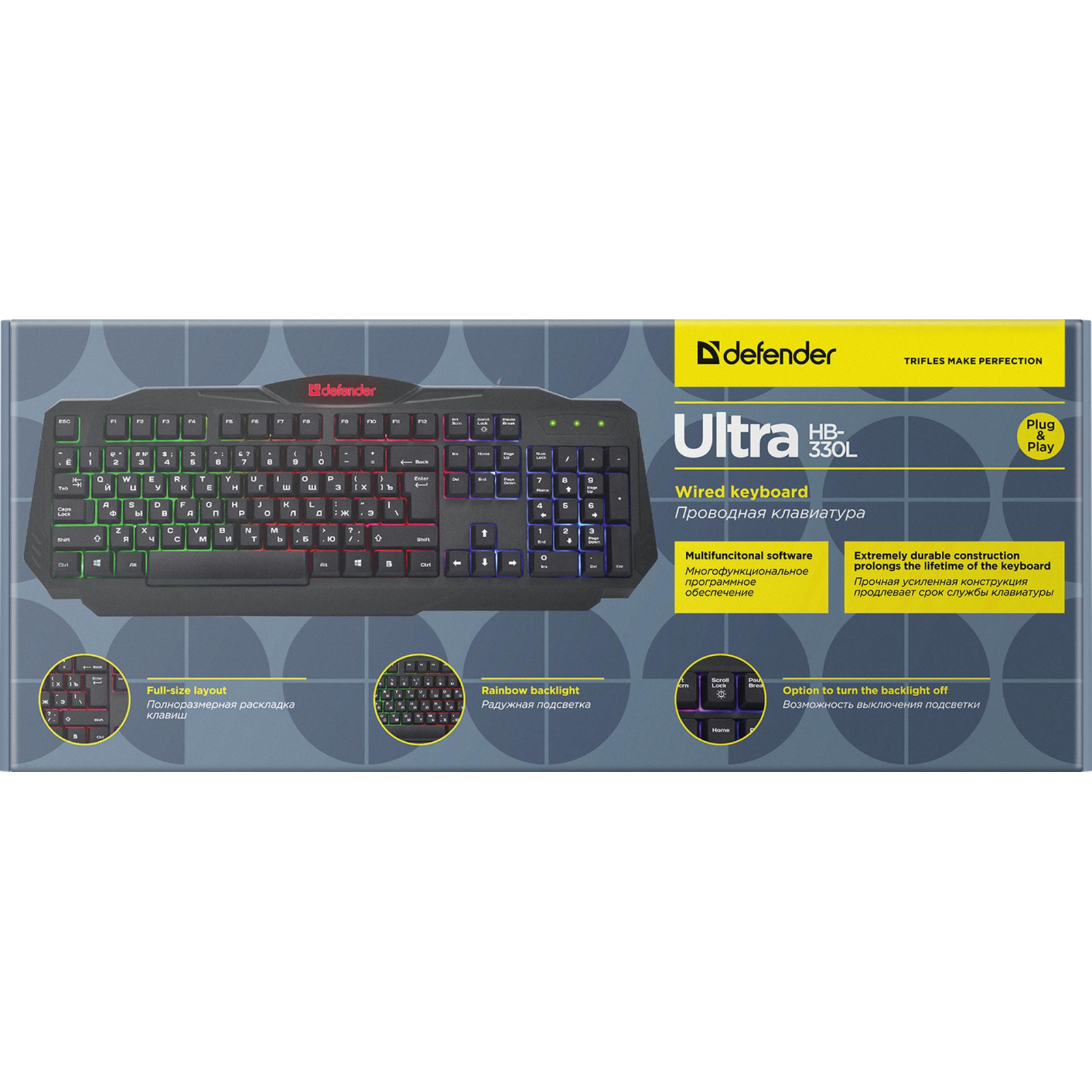Клавиатура Defender Ultra HB-330L RU Black (45330) изображение 3