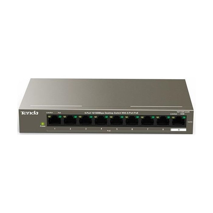 Коммутатор сетевой Tenda TEF1109P-8-63W