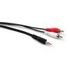 Кабель мультимедійний 3.5mm M to 2xRCA M 5.0m Vinga (VCPDCJ35MRCA25BK) зображення 2