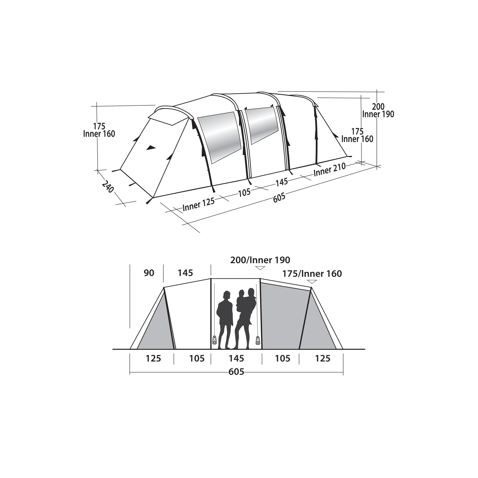 Палатка Easy Camp Huntsville Twin 600 Red (928292) изображение 9