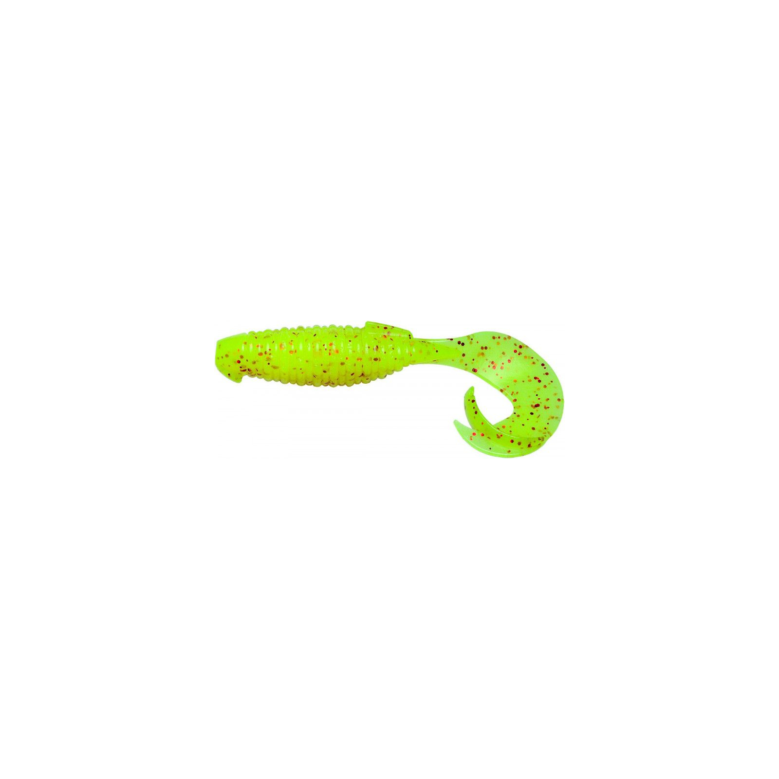 Силикон рыболовный Keitech Flapper Grub 4" (7 шт/упак) ц:pal#01 chartreuseredflake (1551.09.57)
