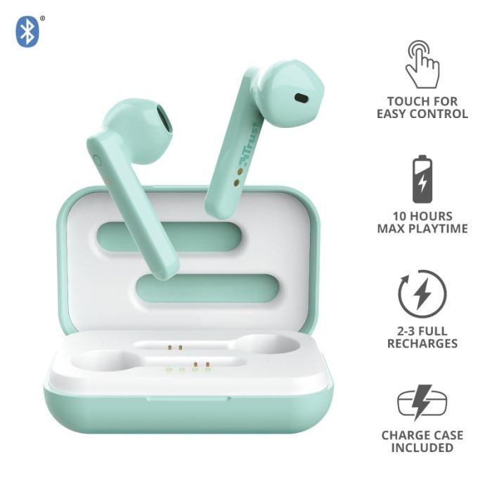 Навушники Trust Primo Touch True Wireless Mic Mint (23781) зображення 10