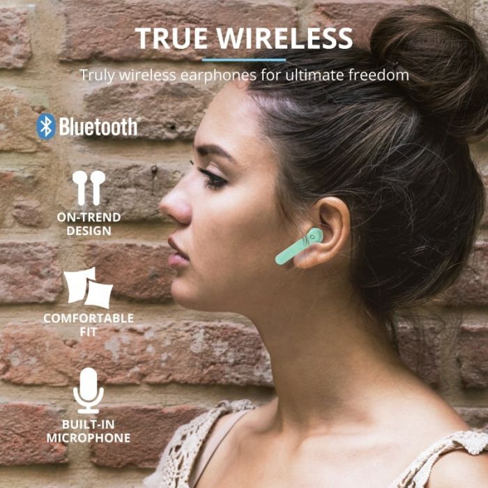 Навушники Trust Primo Touch True Wireless Mic Mint (23781) зображення 9
