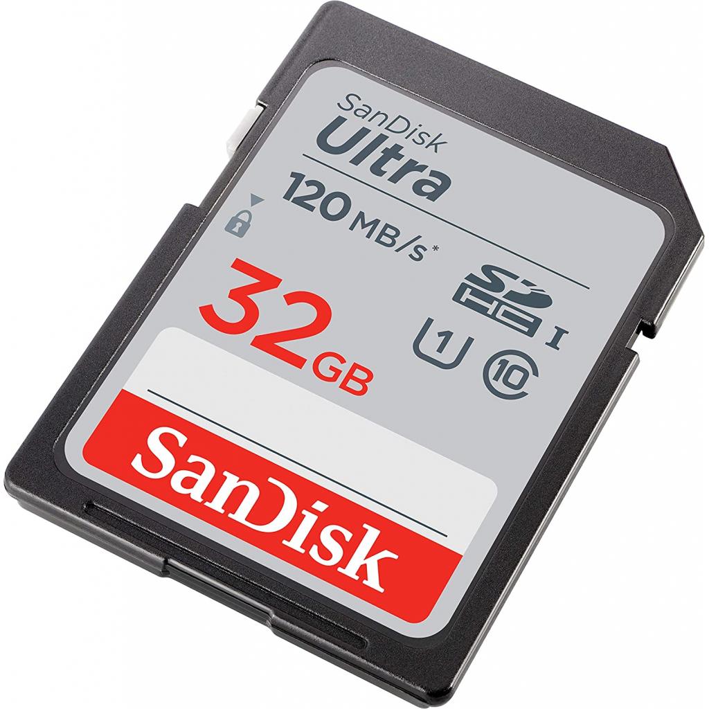 Карта пам'яті SanDisk 32GB SDHC class 10 Ultra (SDSDUN4-032G-GN6IN) зображення 3