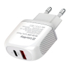 Зарядное устройство ColorWay Type-C PD + USB QC3.0 20W white (CW-CHS024QPD-WT)