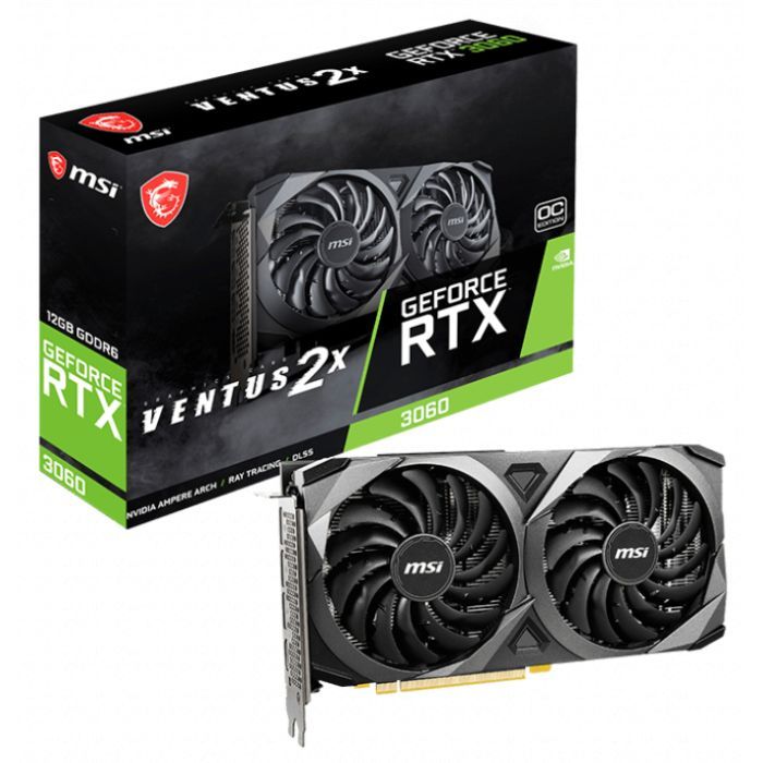 Видеокарта MSI GeForce RTX3060 12Gb VENTUS 2X OC (RTX 3060 VENTUS 2X 12G OC) изображение 2