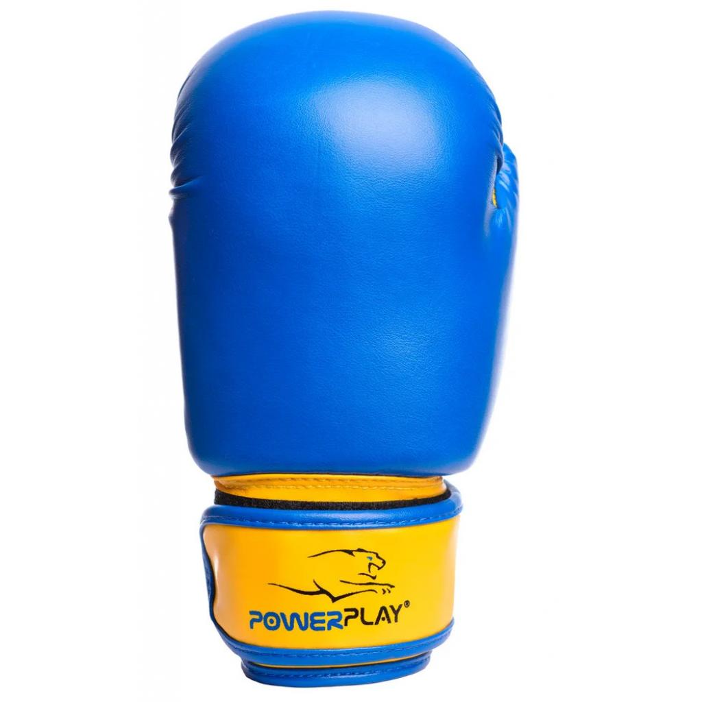 Боксерські рукавички PowerPlay 3004 JR 8oz Blue/Yellow (PP_3004JR_8oz_Blue/Yellow) зображення 4