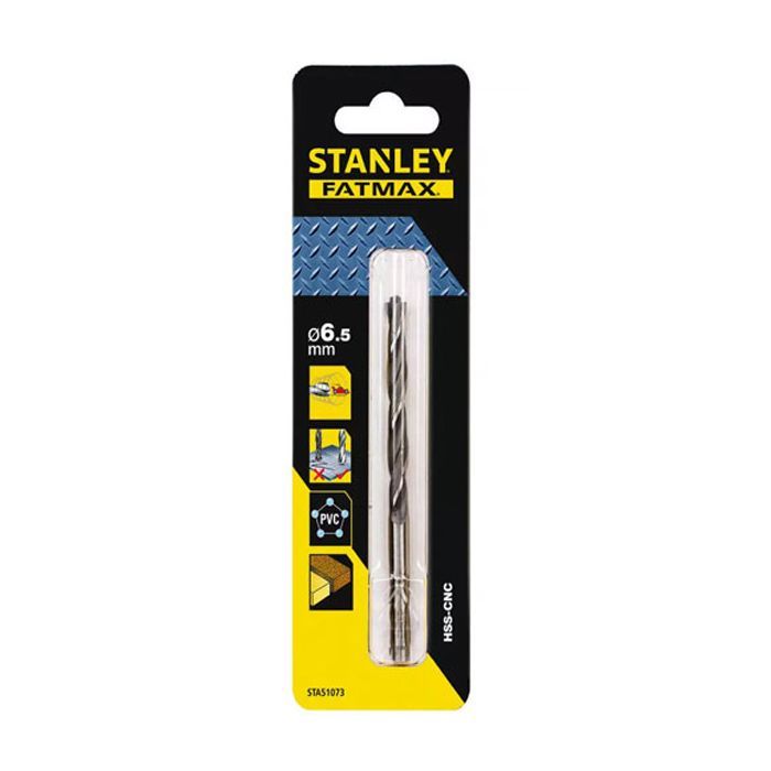 Свердло Stanley по металу Fat Max, HSS-CNC, d=6.5 мм, L=101 x63 мм (STA51073)
