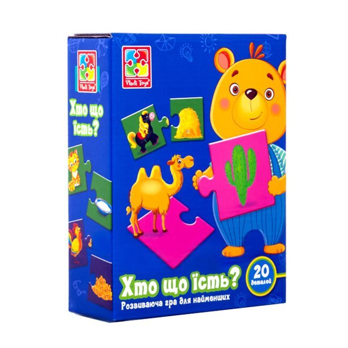 Развивающая игрушка Vladi Toys Кто что ест , украинский язык (VT1804-25)