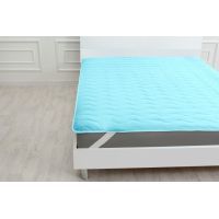 Наматрасник MirSon Eco Light №1728 Тенсель Modal Air-line на резинке по углам Blue 140x200 см (2200002891493)