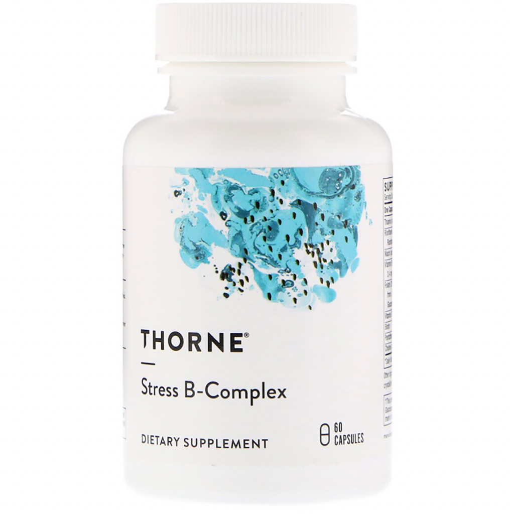 Витамин Thorne Research В-Комплекс от Стресса, Stress B-Complex, 60 капсул (THR-00296)