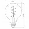 Лампочка Videx Filament G95FASD 5W E27 2200K 220V (VL-G95FASD-05272) изображение 3