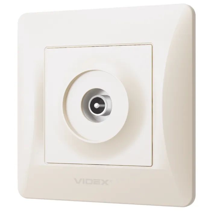 ТВ розетка Videx BINERA TV одинарна кремо (VF-BNSK1TVME-CR) > ціни в Києві та Україні ТВ розетка Videx BINERA TV одинарна кремо (VF-BNSK1TVME-CR)